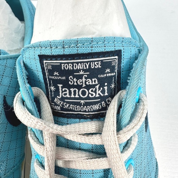 Nike SB Stefan Janoski Blue Ripstop Canvas Skate Shoes Youth 5Y Womens 6.5 - Picture 7 of 9